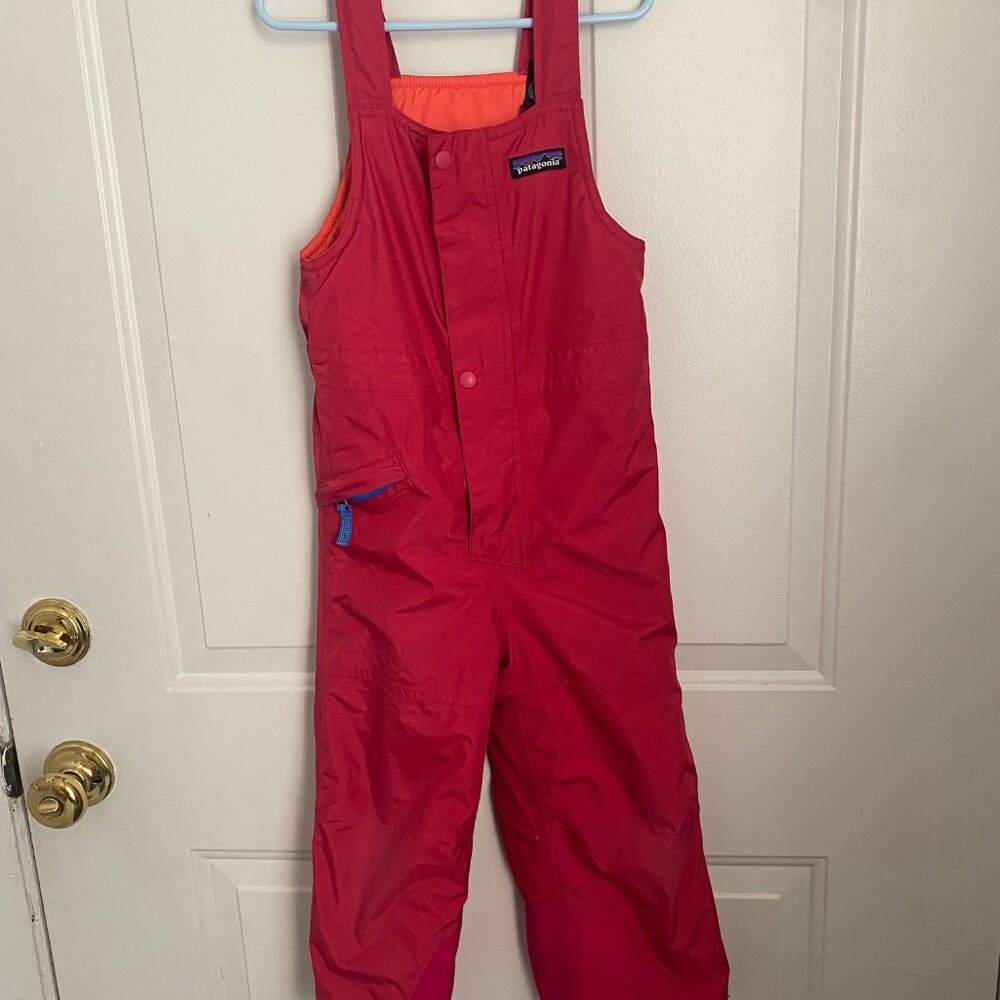 Patagonia Kids Red Snow Bib Overalls